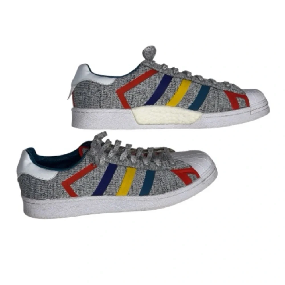 adidas Originals & White Mountaineering Superstar 'Light Grey' Sneakers, Size 13